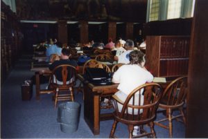 A color photo of the Curry mural after the construction had finished in the mid 1990s.